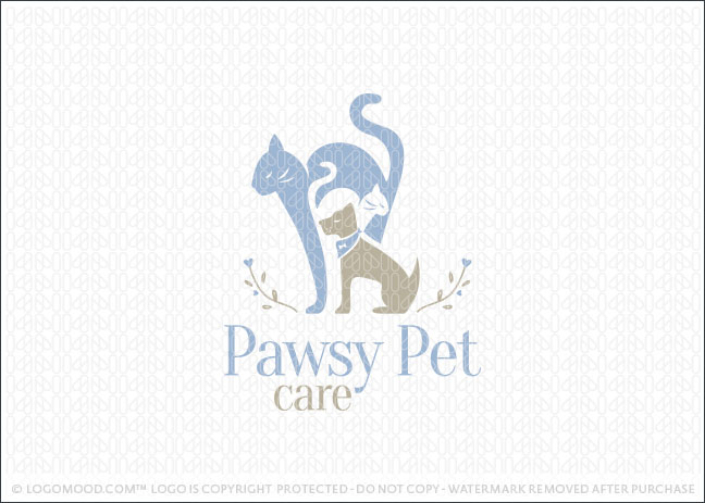 Pawsy Pet Care Logo For Sale