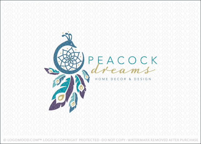 Peacock Dreams Logo For Sale