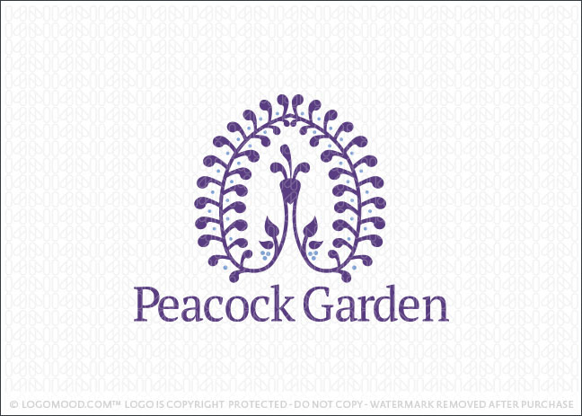 Peacock Gardens Logo For Sale