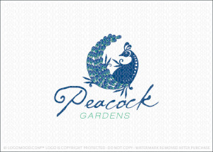 Peacock Gardens Logo For Sale