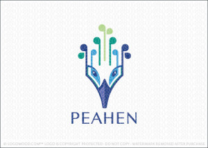 Peahen Peacock Logo For Sale
