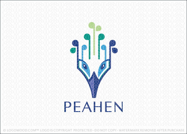Peahen Peacock Logo For Sale