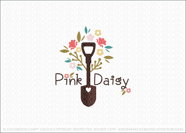Pink Daisy Garden Logo For Sale