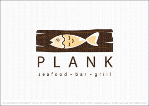 Plank Seafood Bar Logo For Sale