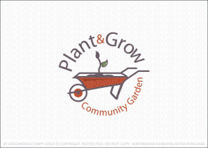 Plant Grow Community Garden Logo For Sale