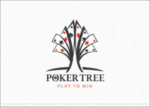 Poker Tree Online Gambling Logo For Sale