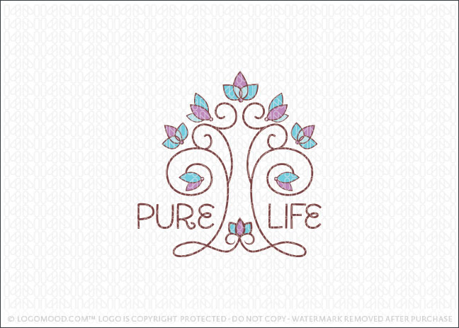 Pure Life Tree Logo For Sale
