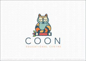 Racoon Nerd Learning Logo For Sale
