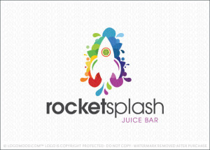 Rocket Splash Juice Bar Logo For Sale