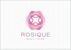 Rose Blossom Flower Logo For Sale
