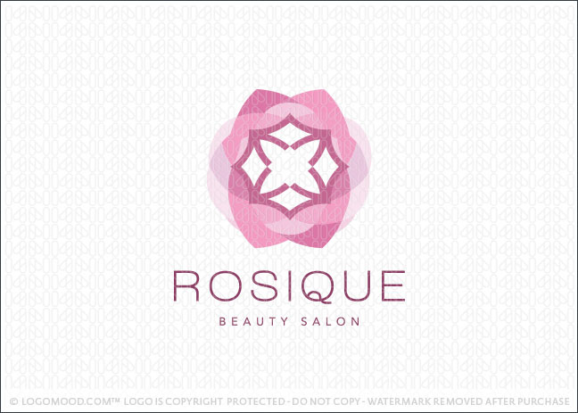 Rose Blossom Flower Logo For Sale