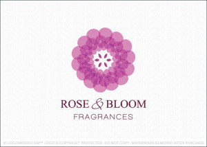 Rose and Bloom Flower Logo For Sale