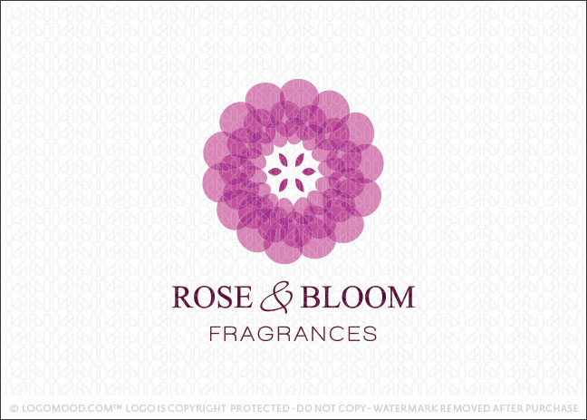 Rose and Bloom Flower Logo For Sale