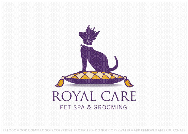 Royal Care Pet Spa & Grooming Logo For Sale