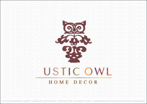 Rustic Owl Logo For Sale