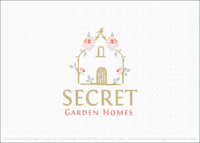 Secret Garden Homes Logo For Sale