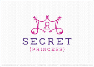 Secret Princess Crown Lock Logo For Sale
