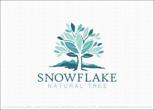 Snowflake Natural Tree Logo For Sale