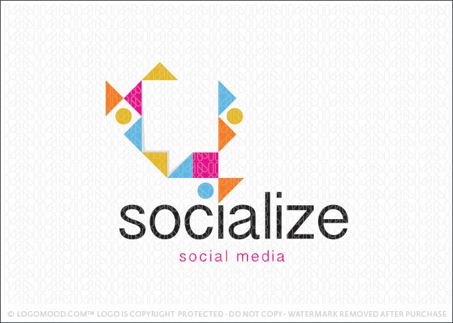 Socialize Media Logo For Sale