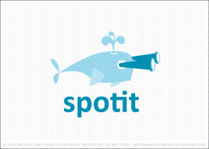 SpotIt Whale Search Logo For Sale