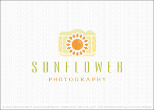 Sun flower Photography Studio Logo For Sale