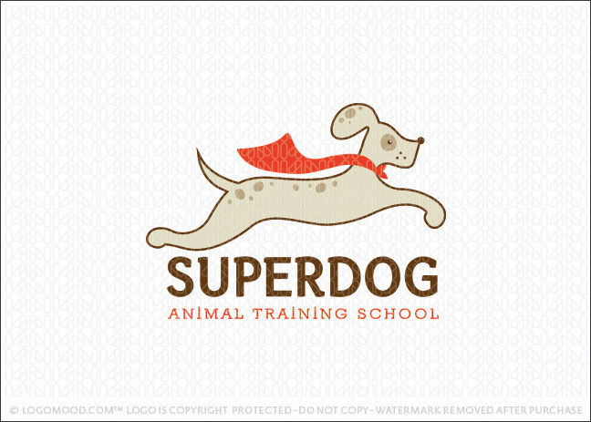 Super Dog Pet Trainer Logo For Sale