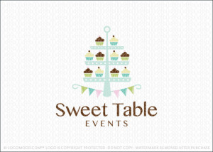 Sweet Table Events Logo For Sale