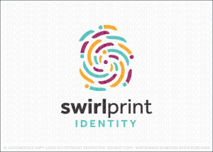 Swirl Finger Print Identity Logo For Sale