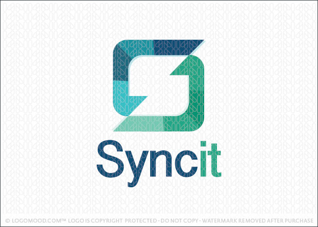 Sync Abstract Design Logo For Sale