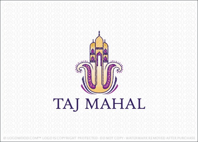 Taj Mahal Hamsa Logo For Sale