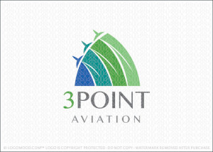 Three Point Aviation Logo For Sale