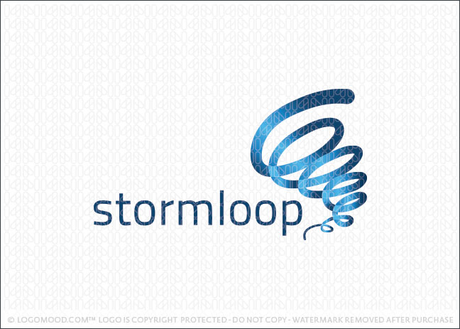 Tornado Storm Loop Logo For Sale