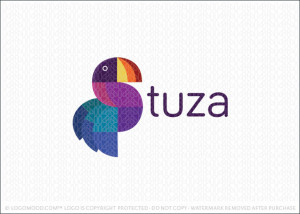 Tuza Toucan Bird Logo For Sale