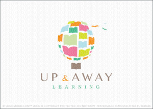 Up & Away Hot Air Balloon Logo For Sale
