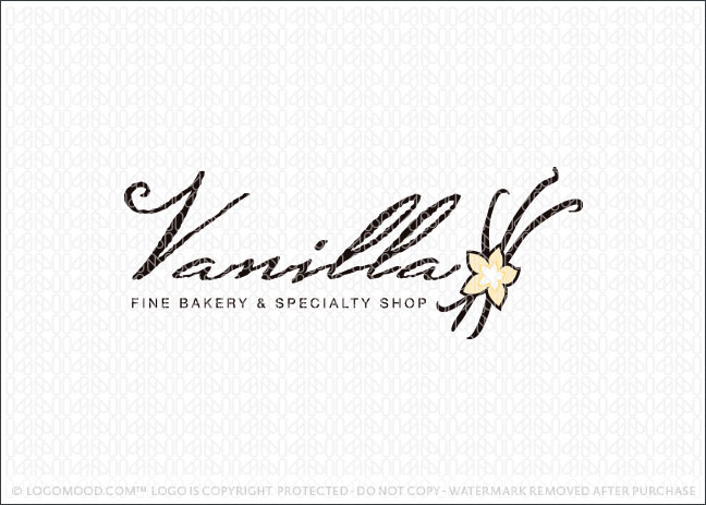 Vanilla Bean Fine Bakery Logo For Sale