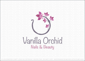 Vanilla Orchid Branch Logo For Sale