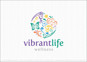 Vibrant Life Wellness Logo For Sale