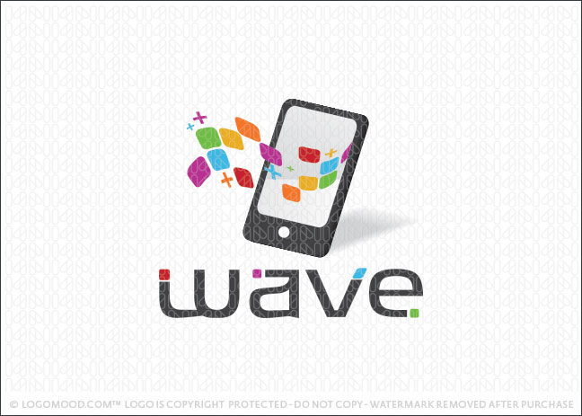 Wave Cell Phone App Logo For Sale