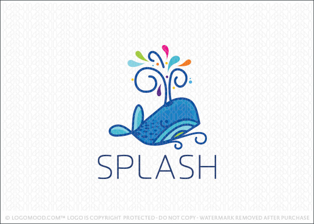 Whale Splash Logo For Sale