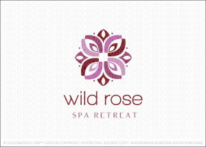Wild Rose Spa Retreat Logo For Sale