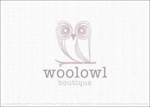 Wool Owl Bird Logo For Sale