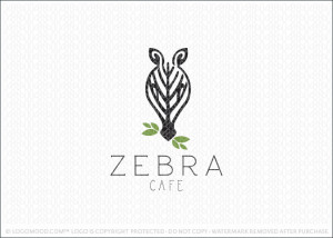 Zebra Cafe Logo For Sale
