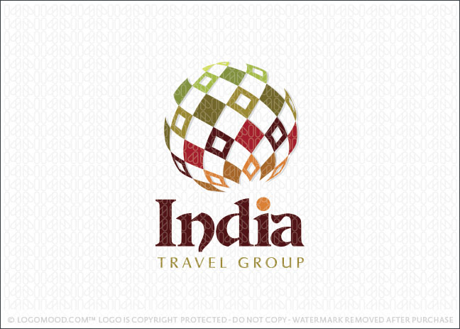 India Travel Group Globe Logo For Sale