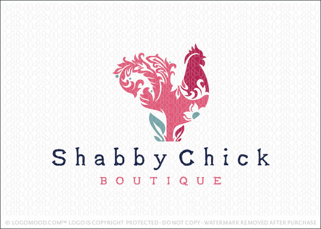 Shabby Chick Ready Made Logo For Sale