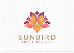 Sunbird Lotus Healing Logo For Sale