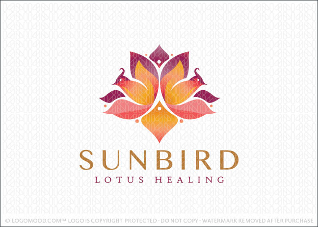 Sunbird Lotus Healing Logo For Sale