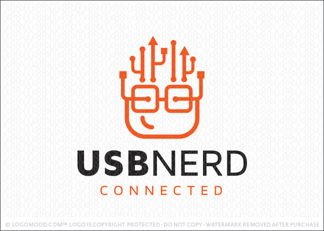USB Nerd Ready Made Logo For Sale