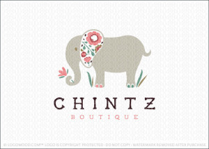 Cute Baby Elephant Company Logo For Sale