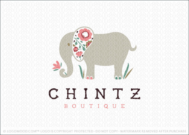 Cute Baby Elephant Company Logo For Sale