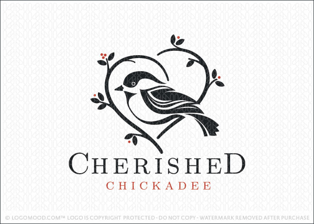 Chickadee Bird Logo For Sale